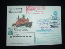 LETTRE ENTIER 7K + TP 6K OBL.30 12 91 + COBETCKUU COIO3 - Polar Ships & Icebreakers