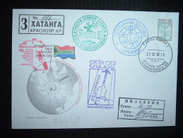 LETTRE TP 0,30p ROSSIJA OBL.22 02 02 + NORTH POLE 2002 + START MYS ARKTICHESKIY - Expediciones árticas