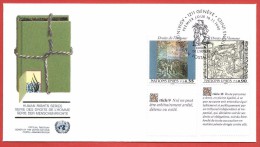 ONU GINEVRA FDC - 1990 - Dichiarazione Dei Diritti Dell´Uomo - 0,35 + 0,90 Fr. - Michel NT-GE 192a-193a - FDC