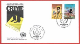 ONU GINEVRA FDC - 1990 - Prevenzione Del Crimine - 0,50 +2,00 Fr. - Michel NT-GE 190-191 - FDC