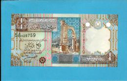 LIBYA - 1/4 Dinar - ( 2002 ) - P 62 -  UNC. - Sign. 4 - Series 5 -  See 2 Scans - Libye