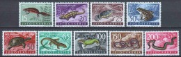 Yugoslavia 1962 Mi 1007-1015 MLH ANIMALS REPTILES - Unused Stamps