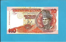 MALAYSIA - 10 RINGGIT -  ND (1989 ) - P 29A - UNC. -  Sign. Datuk Jaafar Hussein - Printer BABN - King T. A. Rahman - Malesia