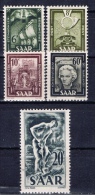D+ Saar 1949 Mi 272-73 277-78 283 Freimarken - Neufs