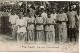 Carte Postale Ancienne De CONGO - CINQ MENAGES CHRETIENS DE BRAZZAVILLE - Brazzaville