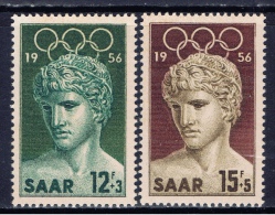 D+ Saar 1956 Mi 371-72 Olympische Sommerspiele - Neufs