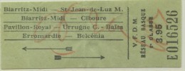 TICKET COMPAGNIE DES CHEMINS DE FER DU MIDI // V.F.D.M.// 1928 - Europa