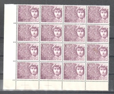 SWITZERLAND 1966 David Purple - Blocks Of 16 Dummy Stamps - Specimen Essay Proof Trial Prueba Probedruck Test - Errors & Oddities