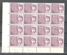 SWITZERLAND 1966 David Purple - Blocks Of 16 Dummy Stamps - Specimen Essay Proof Trial Prueba Probedruck Test - Variétés