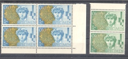 SWITZERLAND 1964 David - Blue Block And Green Pair Of Dummy Stamps - Specimen Essay Proof Trial Prueba Probedruck Test - Varietà