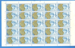 SWITZERLAND 1964 David - Blue/Yellow Sheet Of 25 Dummy Stamps - Specimen Essay Proof Trial Prueba Probedruck Test - Variétés