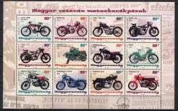 HUNGARY 2014 TRANSPORT Vehicles MOTORCYCLES BIKES - Fine S/S MNH - Unused Stamps