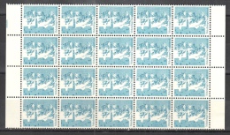 SWITZERLAND 1966 Village And Mountains (A) - Block Of 20 Dummy Stamps - Specimen Essay Proof Trial Prueba Probedruck - Abarten