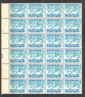 SWITZERLAND 1966 Village And Mountains (E) - Block Of 24 Dummy Stamps - Specimen Essay Proof Trial Prueba Probedruck - Plaatfouten