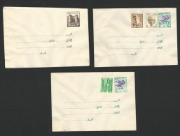 EGYPT LOT 3 POSTAL STATIONERY COVER / LETTER 1973 - 1975 MINT NOT USED - Storia Postale