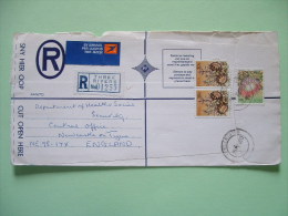 South Africa 1980 Registered Cover To England - Protea Flowers - Briefe U. Dokumente