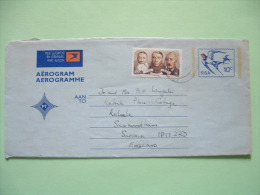 South Africa 1981 Aerogram To England - Birds - First Triumvirate Government - Storia Postale