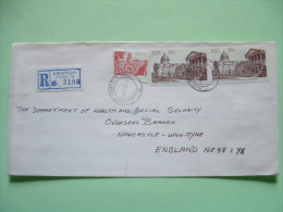 South Africa 1984 Registered Cover To England - Castle Gate - Assembly Building - Briefe U. Dokumente