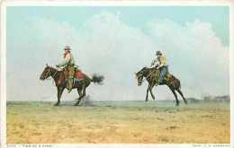 240537-Two Of A Kind, Detroit Pub No 9236, C.A. Kendrick, Cowboys Riding Horses - America