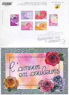 Collector 2015 "L'Amour En Couleurs - Feuillet De 6 Timbres Autocollants IDTimbre - Lettre Verte 20g" (sous Blister) - Collectors