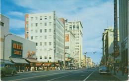 Spokane Washington, Riverside Avenue Street Scene, Business Signs, C1950s Vintage Postcard - Spokane