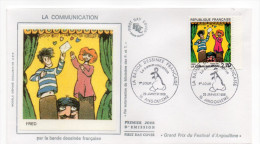 1988-LA COMMUNICATION Par La Bande Dessinée Française--FRED--cachet ANGOULEME-16 - 1980-1989