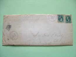 USA 1880 Cover Helleville N.Y. To Oberlin Ohio - Washington (letter Inside) - Covers & Documents