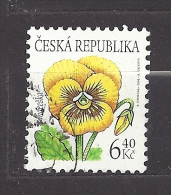 Tschechische Republik  Czech Republic 2002  Gest.  Mi 330 Sc 3176 Flowers  Pansy, Blumen. - Gebraucht