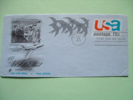 USA 1971 FDC Stationery - First Jet Propelled - Plane - Birds - 1961-80