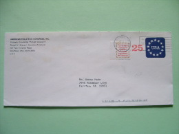 USA 1992 Stationery To Fairfax - Stars 25c - Stamp To Have Equivalent To F Postage - 1981-00