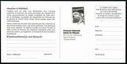 B1-011A-Carte Pétition Au Président De La République Avec Pseudo Timbre. - Private Stationery