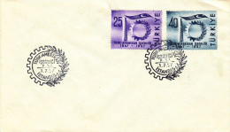 Drapeaux - Entente Turqiue Etats Unis - Turquie - Document De 1957 - Oblitération Isbirligi Istanbul - Storia Postale