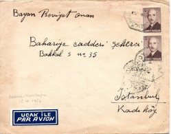 TURQUIE. N°1066 De 1948 Sur Enveloppe Ayant Circulé. Ismet Inönü. - Cartas & Documentos