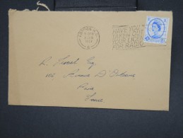 GRANDE BRETAGNE- Enveloppe De Londres Pour Paris Avec Timbre Perforé G.E.C. En 1957 - à Voir - Lot P7848 - Perfins