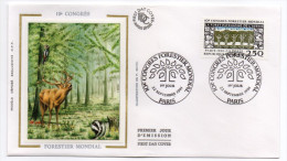 1991--enveloppe FDC Soie--10° Congrès Forestier Mondial -cachet PARIS-75-- - 1990-1999