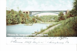 UNITED STATES 1906- VINTAGE POSTCARD -PENNSYLVANIA - PANTHER HOLLOW BRIDGE,SCHENLEY PARK -SENT TO ARGENTINA W 1 ST OF 2 - Pittsburgh