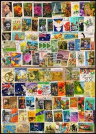 Australia-100 Different Large Stamps - Verzamelingen