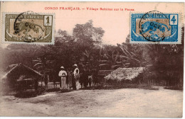 Carte Postale Ancienne De CONGO - VILLAGE BAKOTAS SUR LA PASSA - Autres & Non Classés