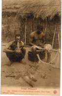 Carte Postale Ancienne De CONGO - PECHEUR ET FUMEUR DE CHANVRE BASSOKAS - Otros & Sin Clasificación