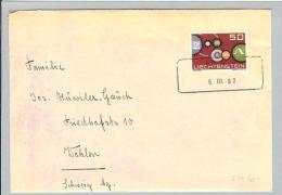 Heimat Liechtenstein Eschen 1962-03-06 Aushilfs-O Bedarf Nach Wohlen - Storia Postale