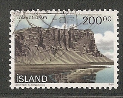 1990 200 Kr Mountain  Used/gest.     (is141) - Used Stamps