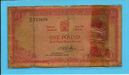 RHODESIA - 1 Pound -  04. 09.1964 - Pick 25 -  RRRRRRRRRR - Queen Elizabeth II - 2 Scans - Rhodesië