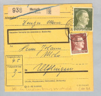 Heimat Luxemburg Mersch 1943-08-26 R-Paketkarte DR 45Pf. - 1940-1944 German Occupation