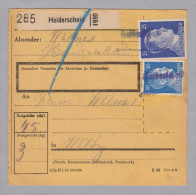 Heimat Luxemburg Heiderscheid Lang-O 1944-07-21 Paketkarte - 1940-1944 German Occupation