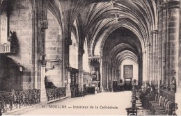 Cp , 03 , MOULINS , Intérieur De La Cathédrale - Moulins