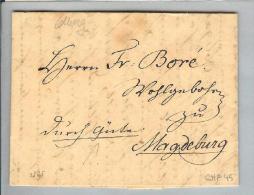 Heimat Polen Colberg 1824-01-10 Brief Nach Magdeburg - ...-1860 Voorfilatelie