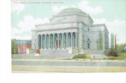 UNITED STATES 1908-  VINTAGE POSTCARD -NEW YORK - LIBRARY OF COLUMBIA UNIVERSITY  SENT TO ARGENTINA W 1 ST OF 2 C POSTM - Autres Monuments, édifices