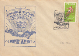 23598- SOCCER STAMP ON PHILATELIC EXHIBITION SPECIAL COVER, 1962, ROMANIA - Briefe U. Dokumente