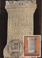 23667- ARCHAEOLOGY, INSCRIPTED STONE, MAXIMUM CARD, 1987, ROMANIA - Archeologia