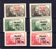 Jean Laborde Surchargés FRANCE LIBRE, 2X Les 252 – 254 – 260*, Cote 80 € - Ongebruikt